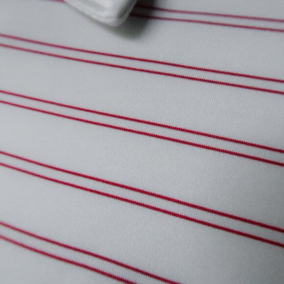 Peter Millar Summer Comfort White Striped Stretch Polo (M) - Picture 5 of 10